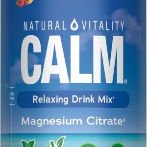 Natural Vitality Calm Magnesium 16oz Powder | Raspberry Lemon Flavored Supplement | Non-GMO, Vegan & Gluten Free Formula